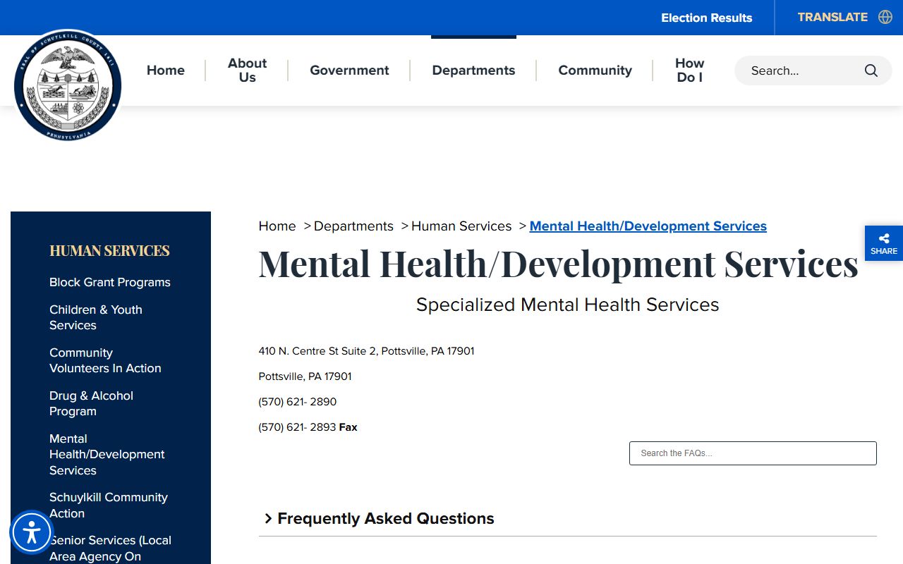 Schuylkill County arrest records and charges mental health diversion information