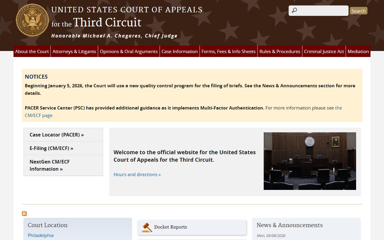 Schuylkill County Court of Common Pleas records federal appellate route