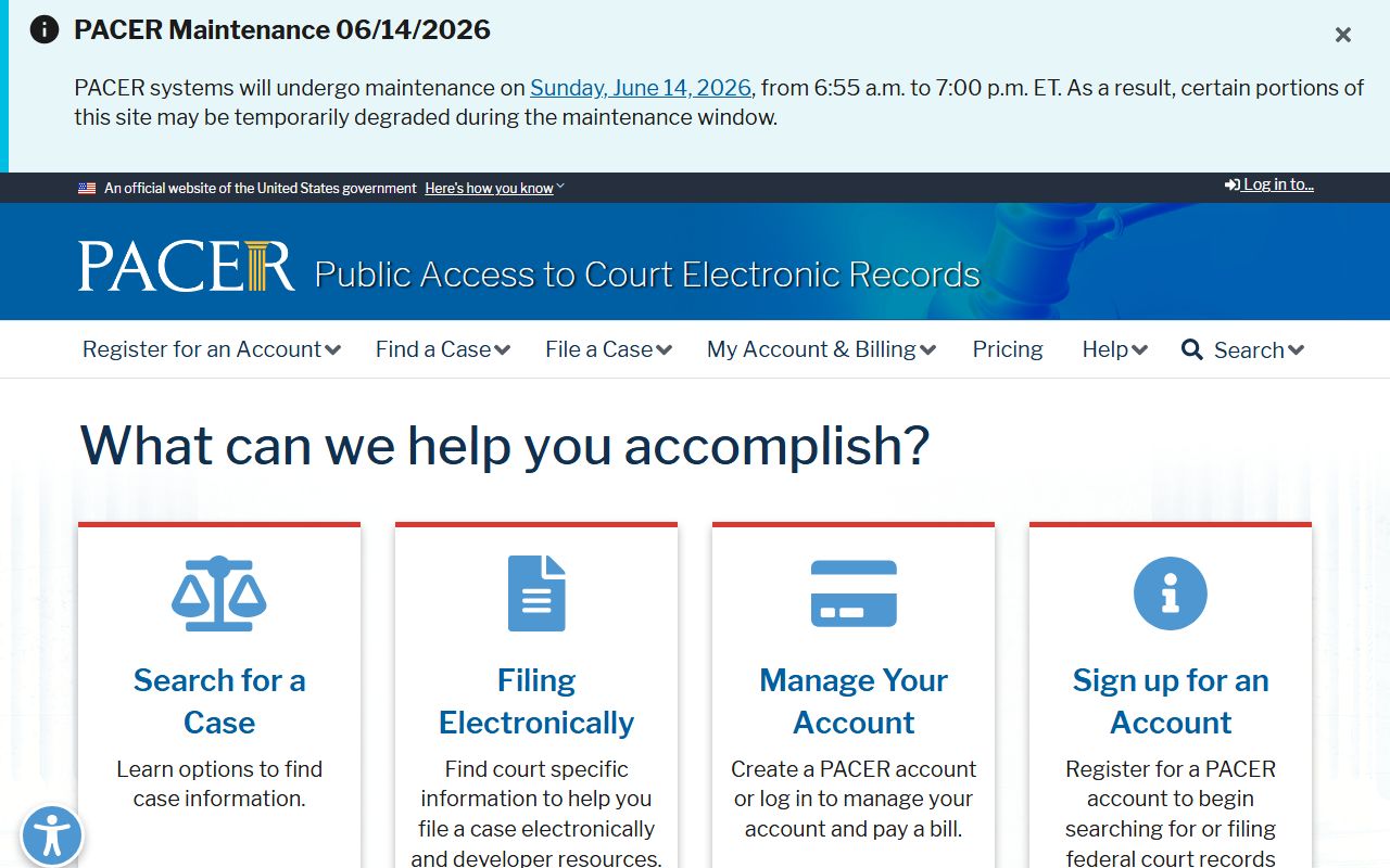 Schuylkill County Court of Common Pleas records PACER federal court portal